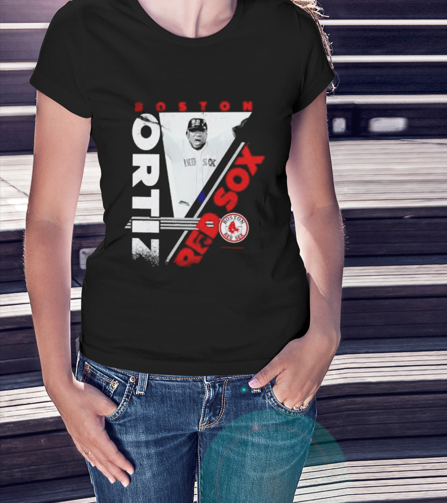 David Ortiz Boston Red Sox Celebrating T-Shirt