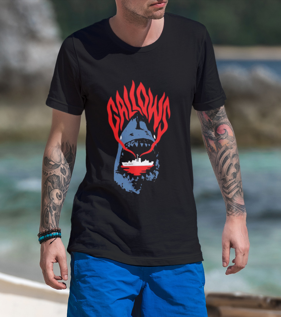 Gallows Shark With Ship Orchestra Of Wolves Collection T-Shirt