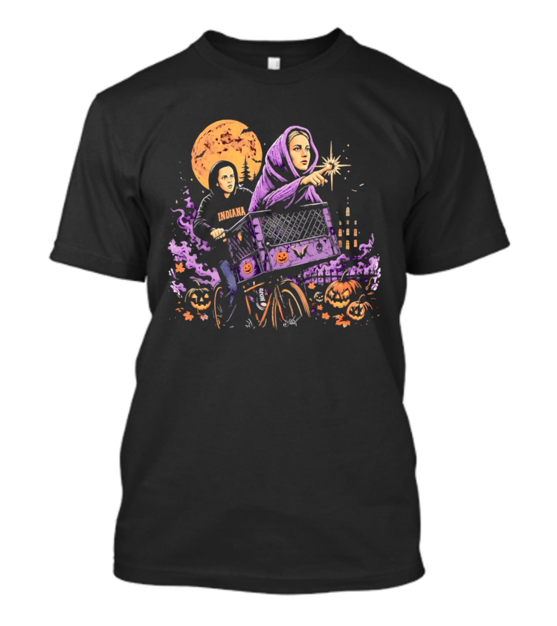Caitlin Clark Sophie Cunningham Bicycle Halloween Movie Scene T-Shirt