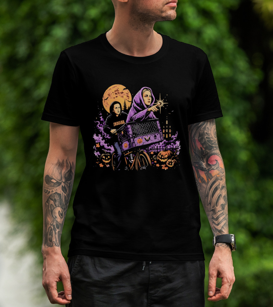 Caitlin Clark Sophie Cunningham Bicycle Halloween Movie Scene T-Shirt