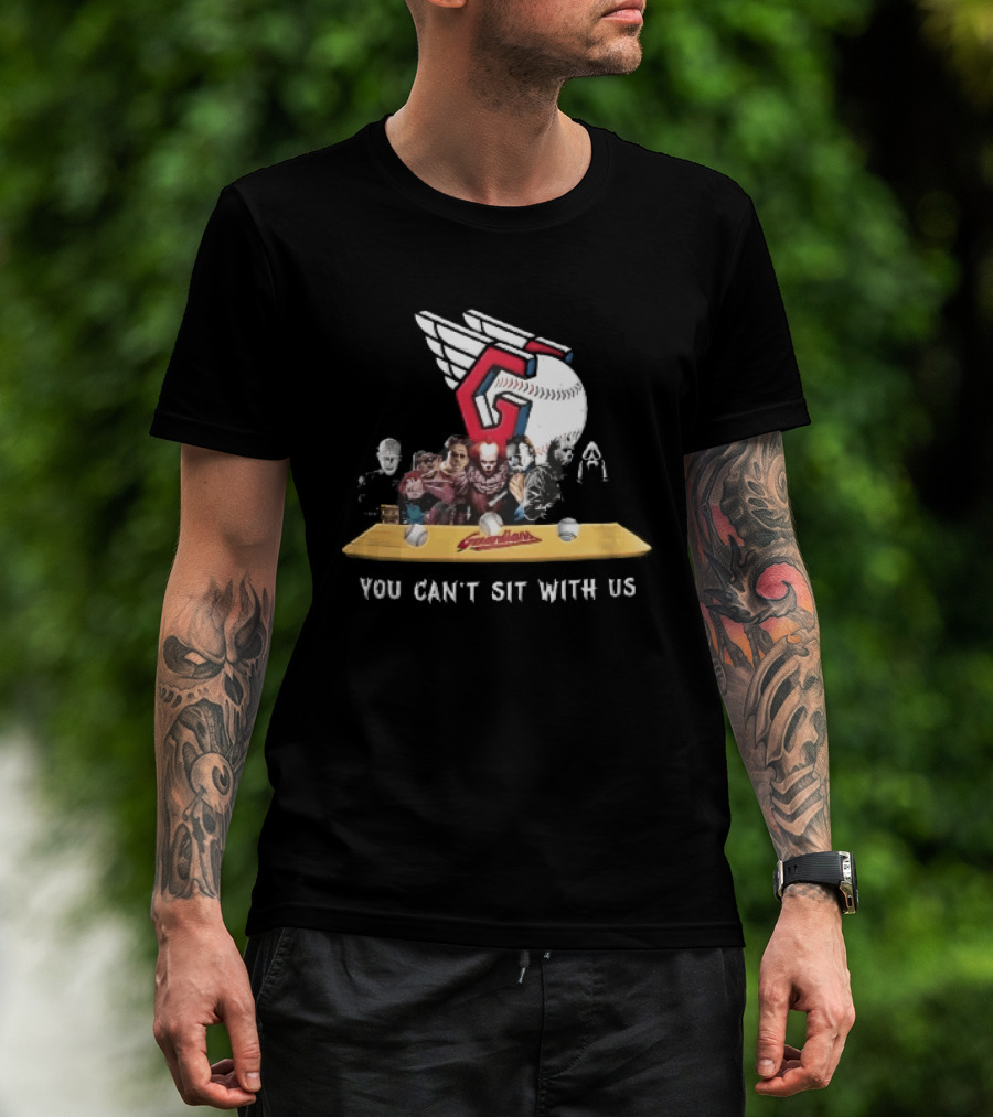Cleveland Guardians MLB You Can't Sit With Us Horror Characters Baseball T-Shirt