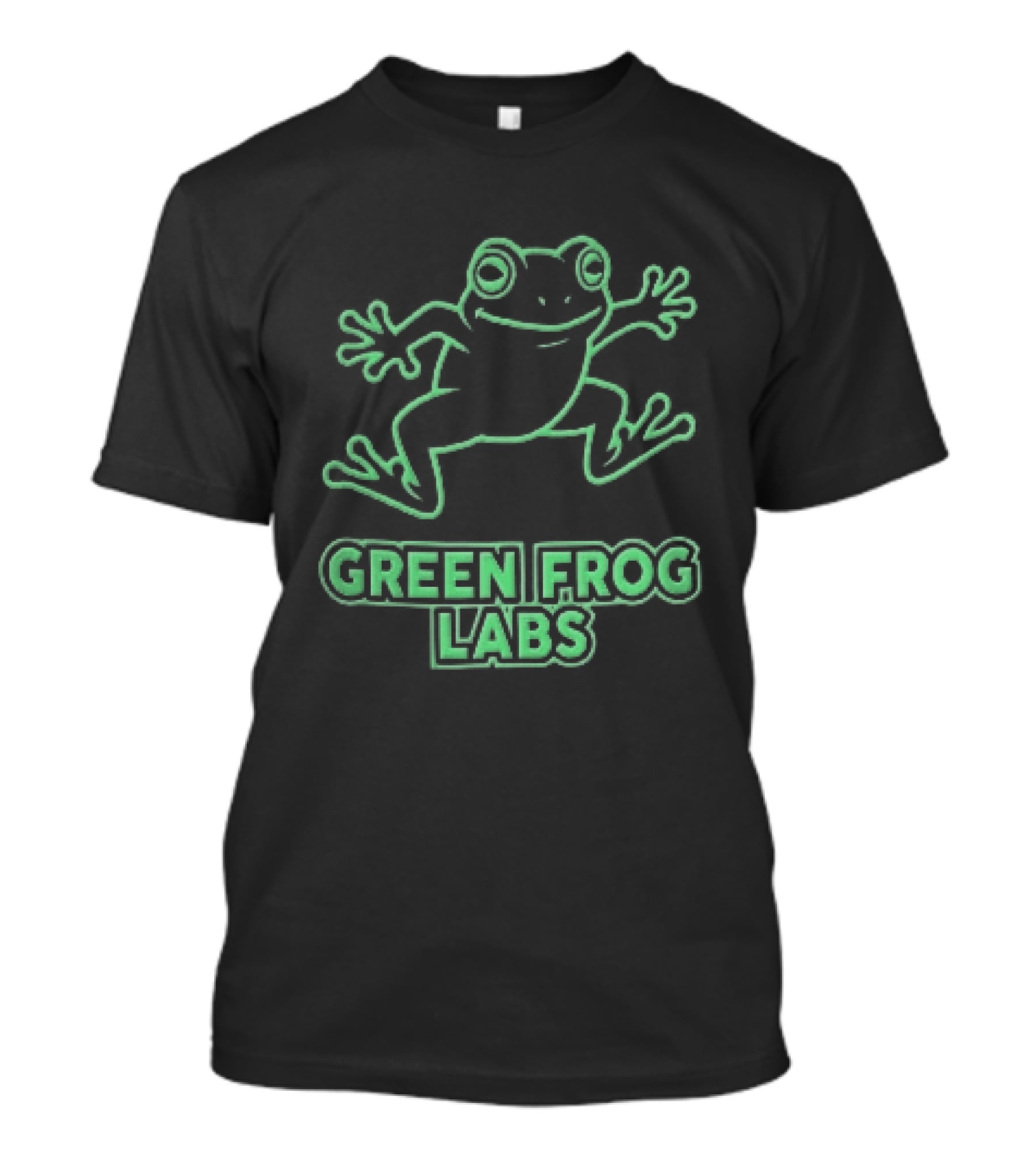 Green Frog Labs Cartoon Sprawling Amphibian Line T-Shirt