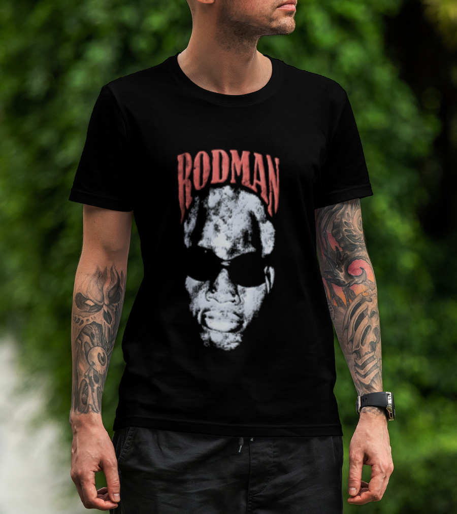 Rodman Glasses Chicago Bulls Basketball T-Shirt