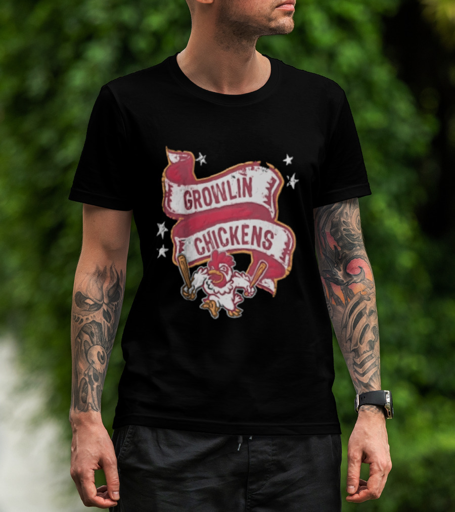 Growlin Chickens Northwest Arkansas Naturals Baseball MiLB Mascot Team Banner T-Shirt