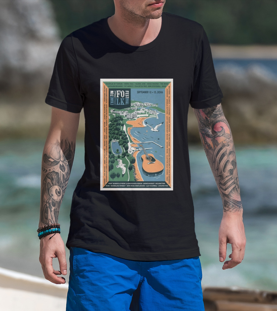 Evans Folk Festival 2026 Concert September 12 13 Trampled By Turtles Valerie June Folk Trio T-Shirt