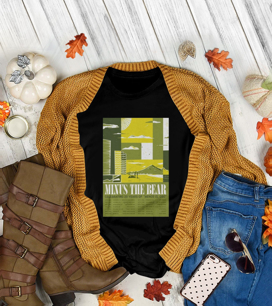 Minus The Bear Celebrating 20 Years Of Menos El Oso 2026 US Tour Dates T-Shirt