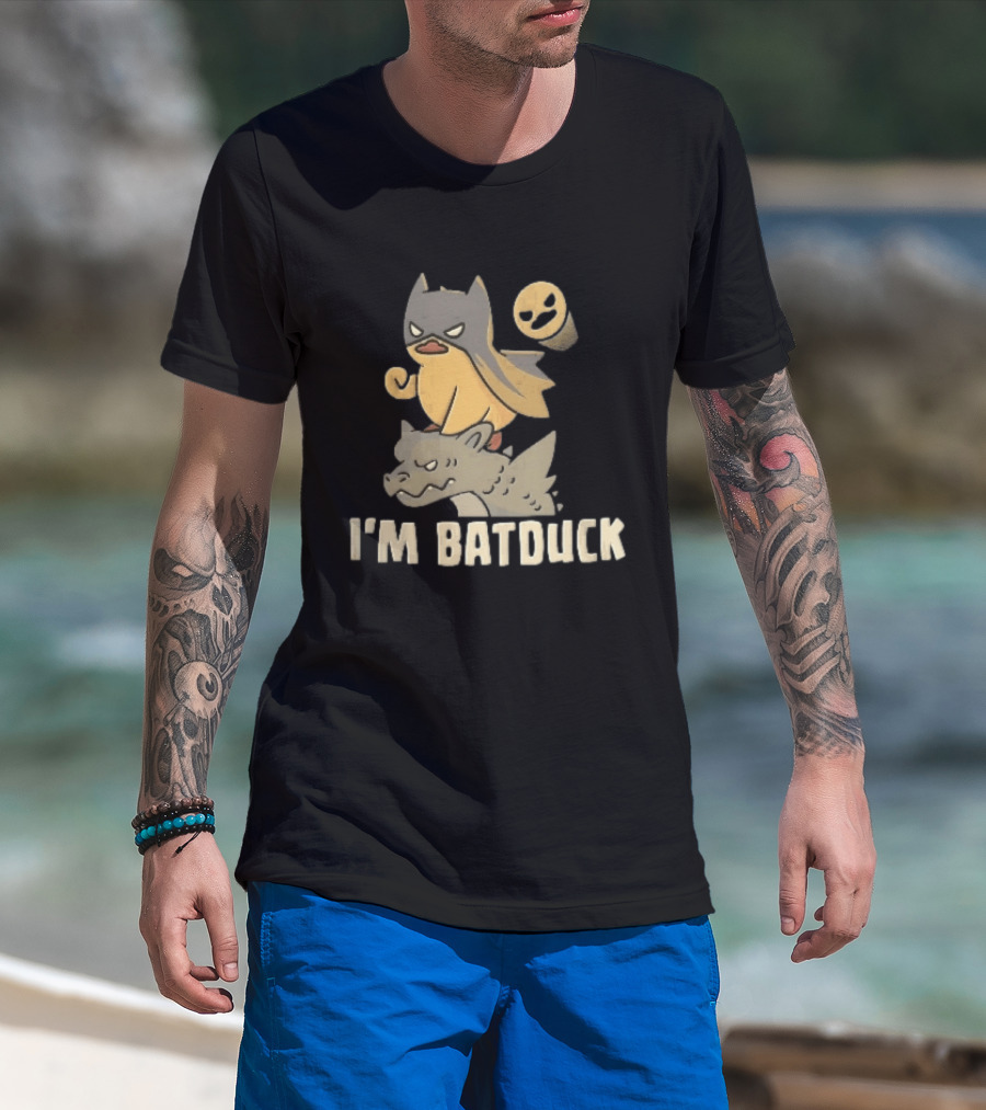 Im Batduck Yellow Duck Mask Gargoyle Spotlight Hero T-Shirt