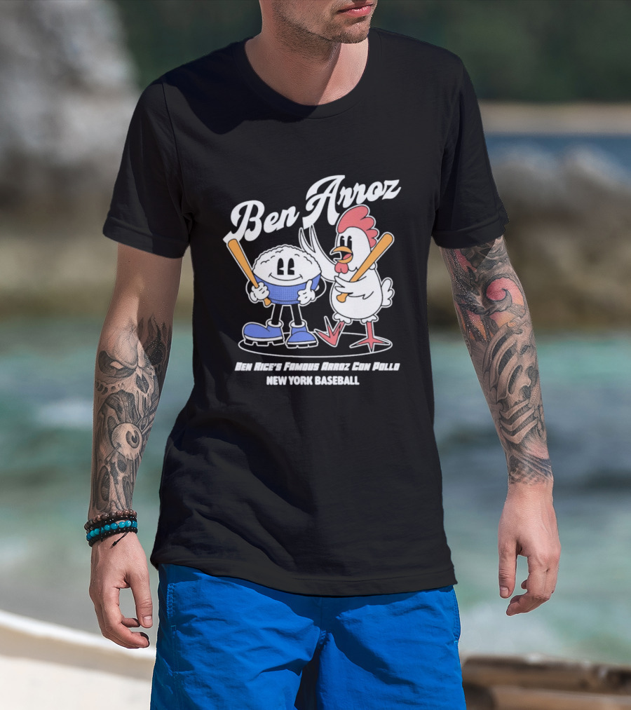 Ben Arroz New York Baseball Ben Rices Friends Arroz Con Pollo T-Shirt