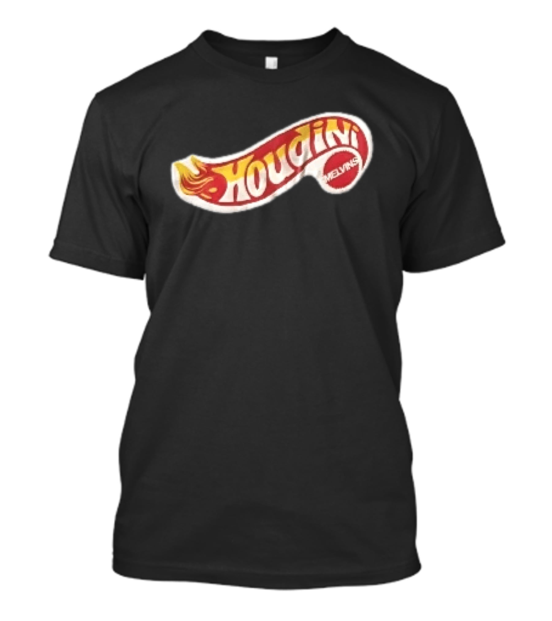 Melvins Houdini Red Yellow Flame Racing Toy Swoosh T-Shirt