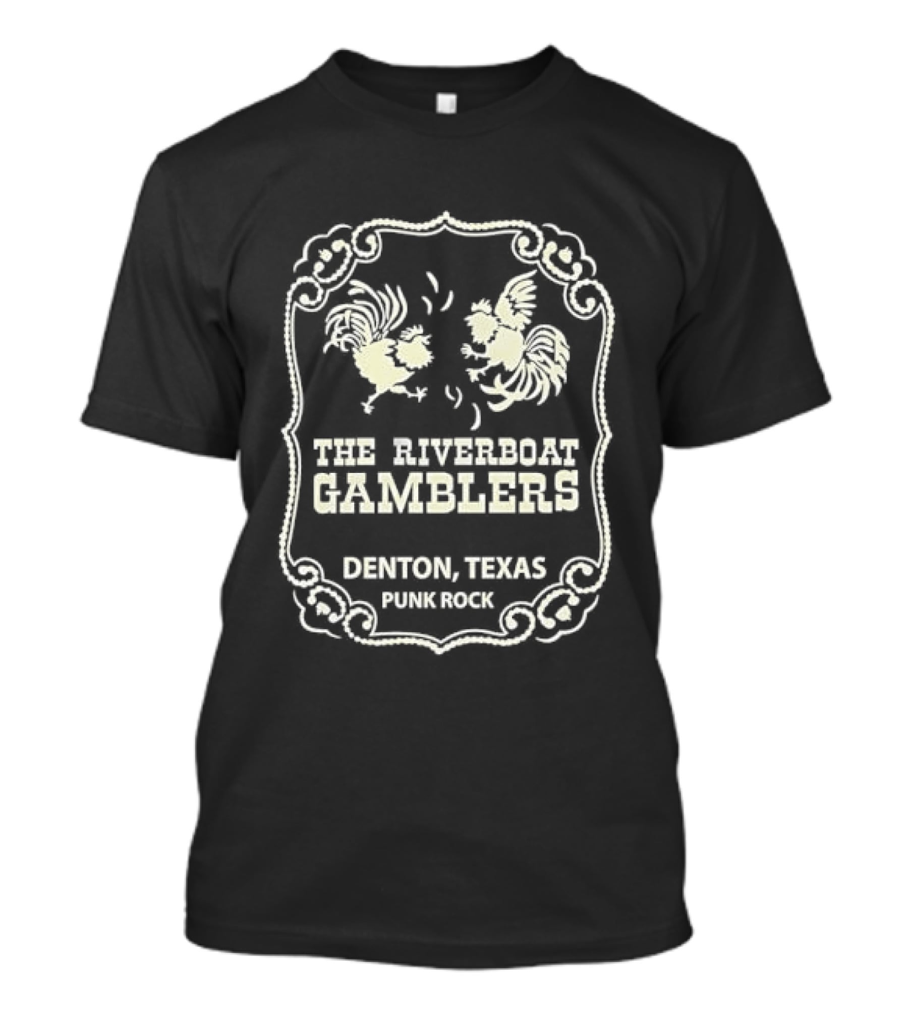 Riverboat Gamblers Denton Texas Punk Rock Rooster T-Shirt