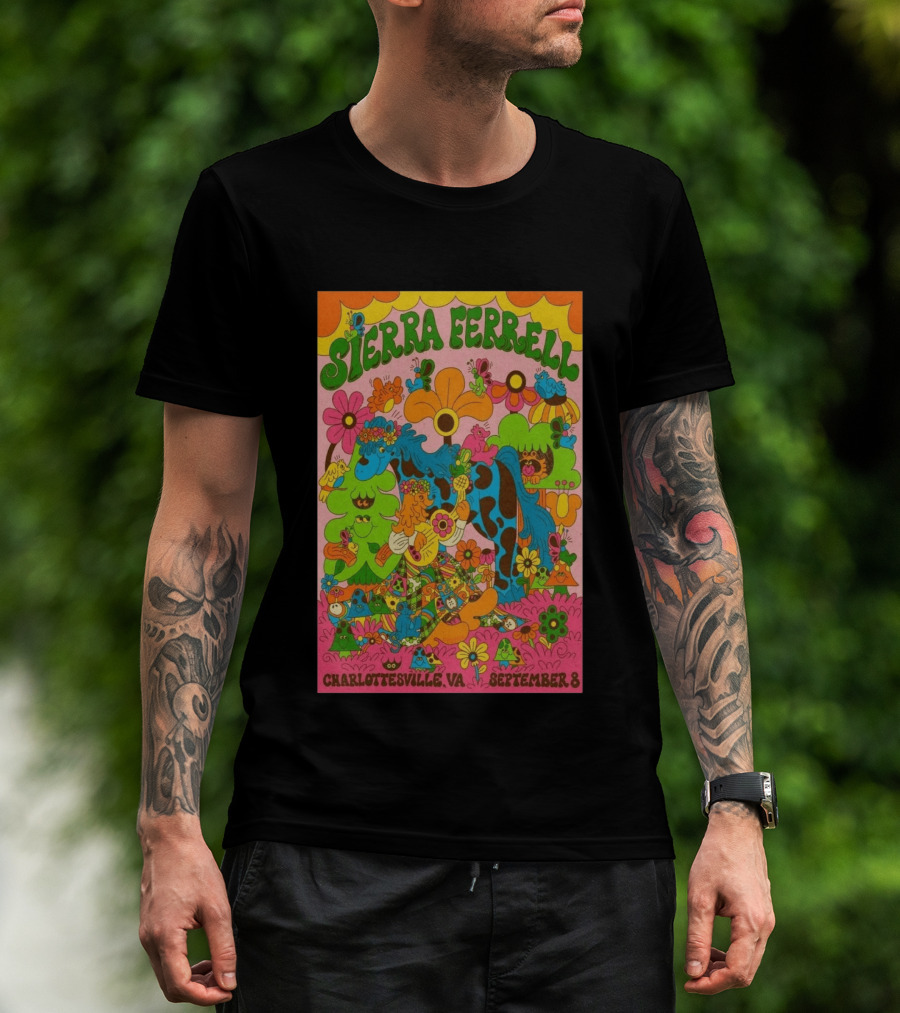 Sierra Ferrell Concert September 8 Charlottesville VA Psychedelic Floral T-Shirt