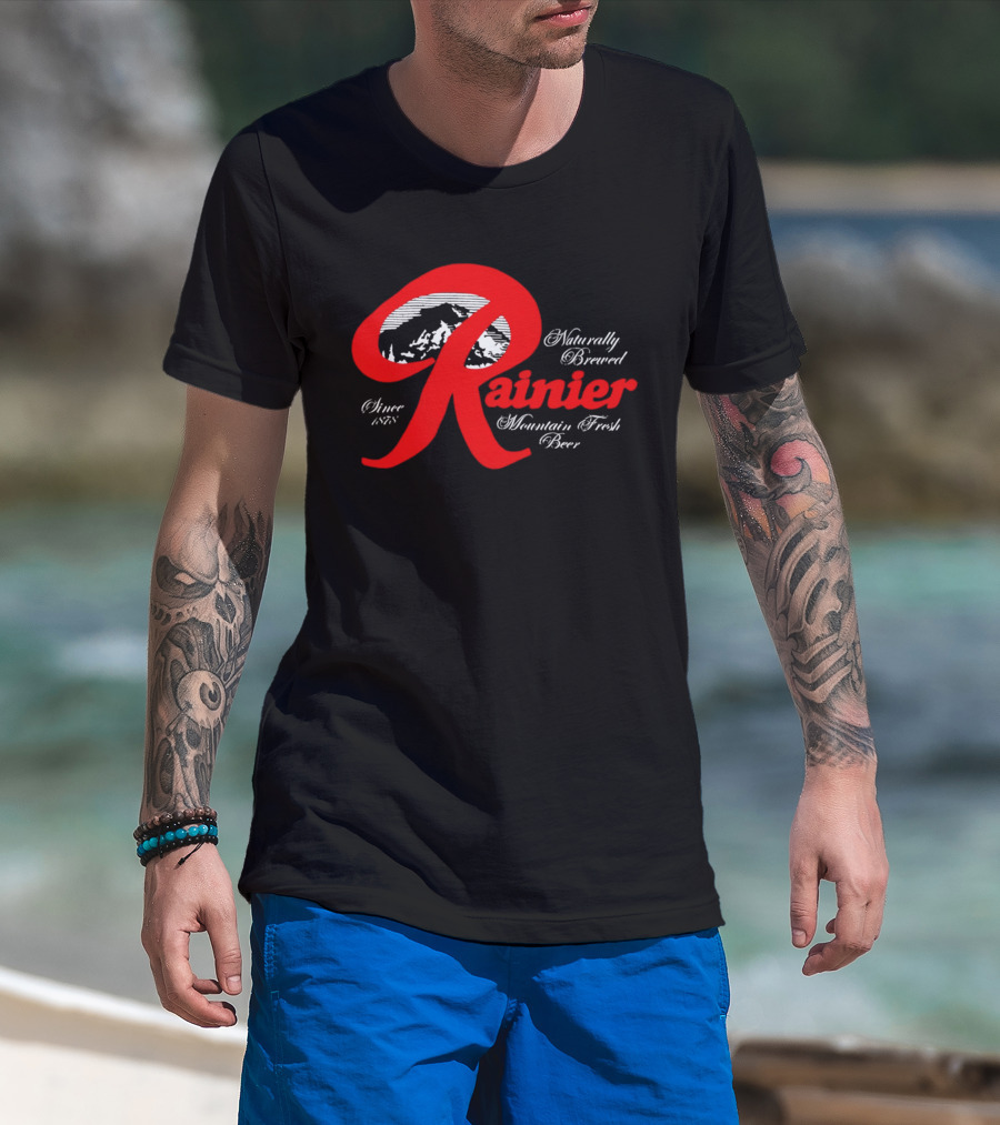 Since 1878 Rainier Naturally Brewed Mountain Fresh Beer T-Shirt