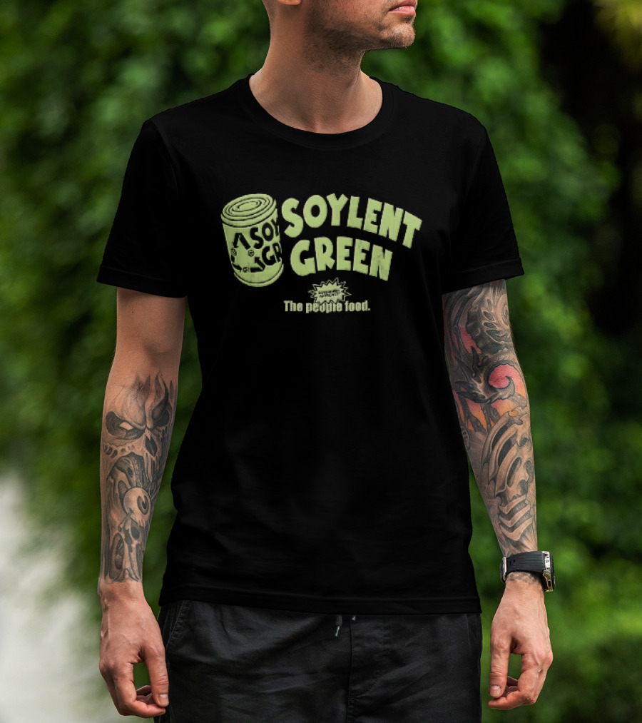 Soylent Green The People Food Tin Can Recycling Arrows T-Shirt