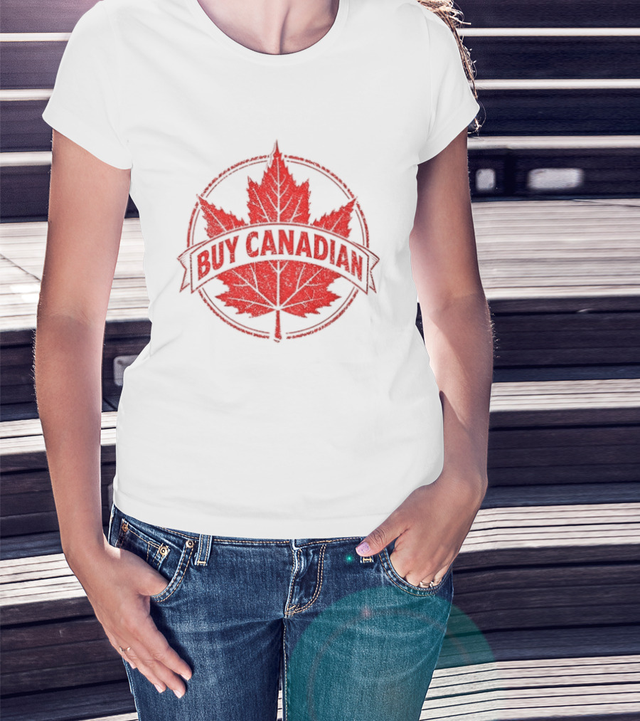 Buy Canadian Support Local Maple Leaf Pride T-Shirt