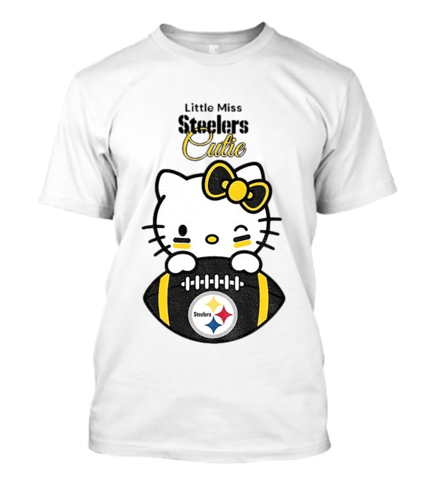 Hello Kitty Little Miss Steelers Cutie Football T-Shirt