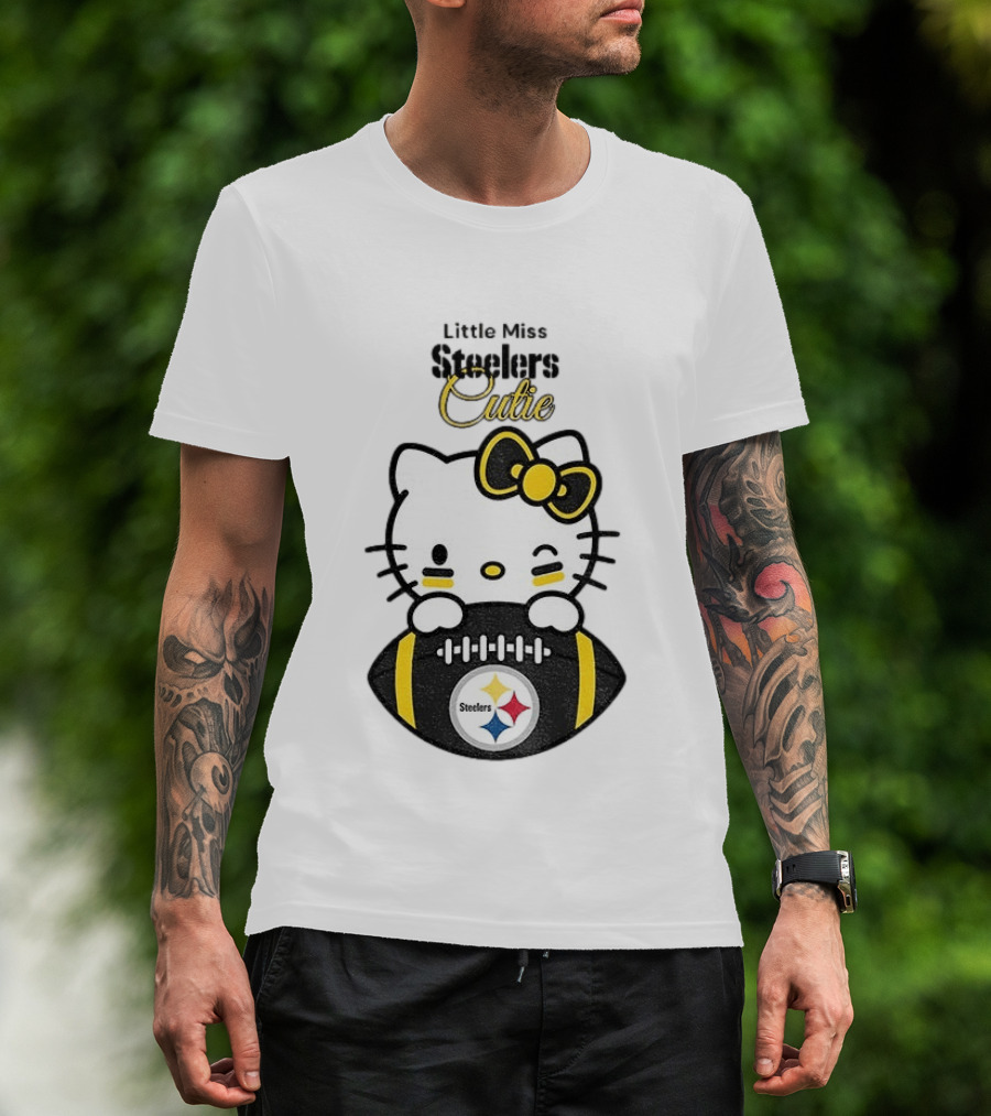 Hello Kitty Little Miss Steelers Cutie Football T-Shirt