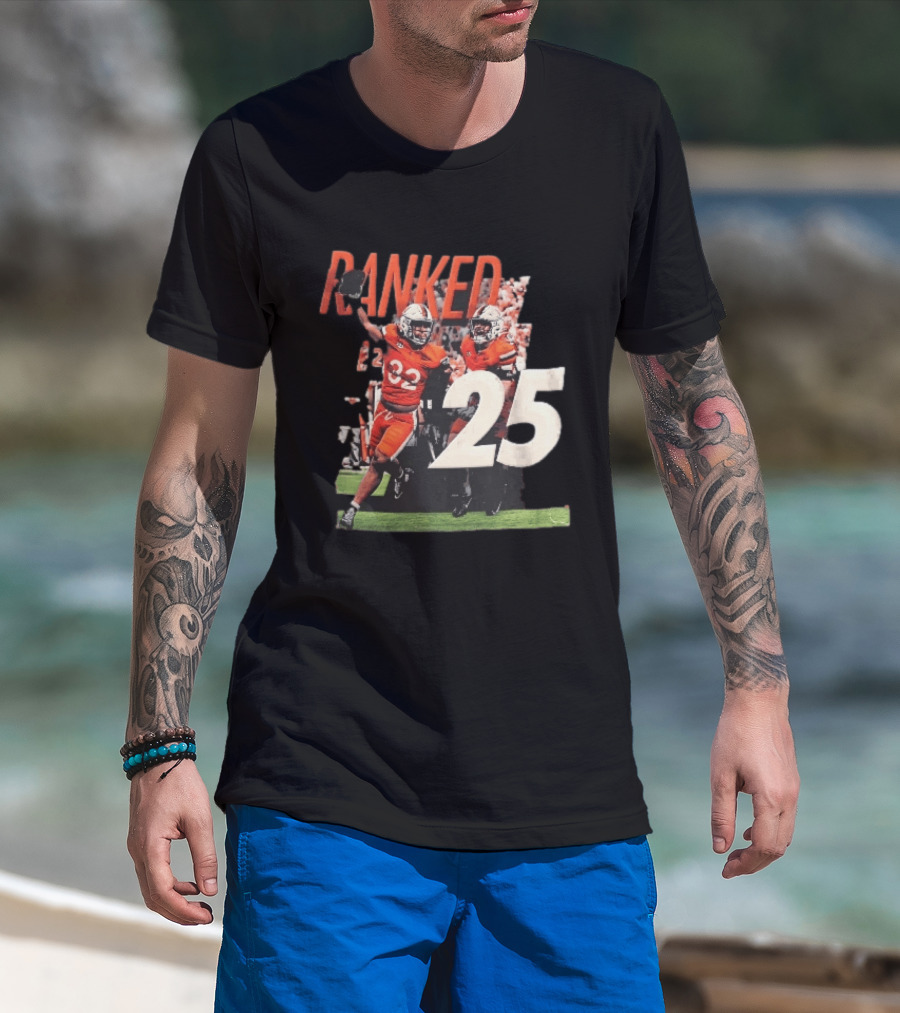 Virginia Cavaliers NCAA College Football Ranked 25 Team Players Celebration T-Shirt