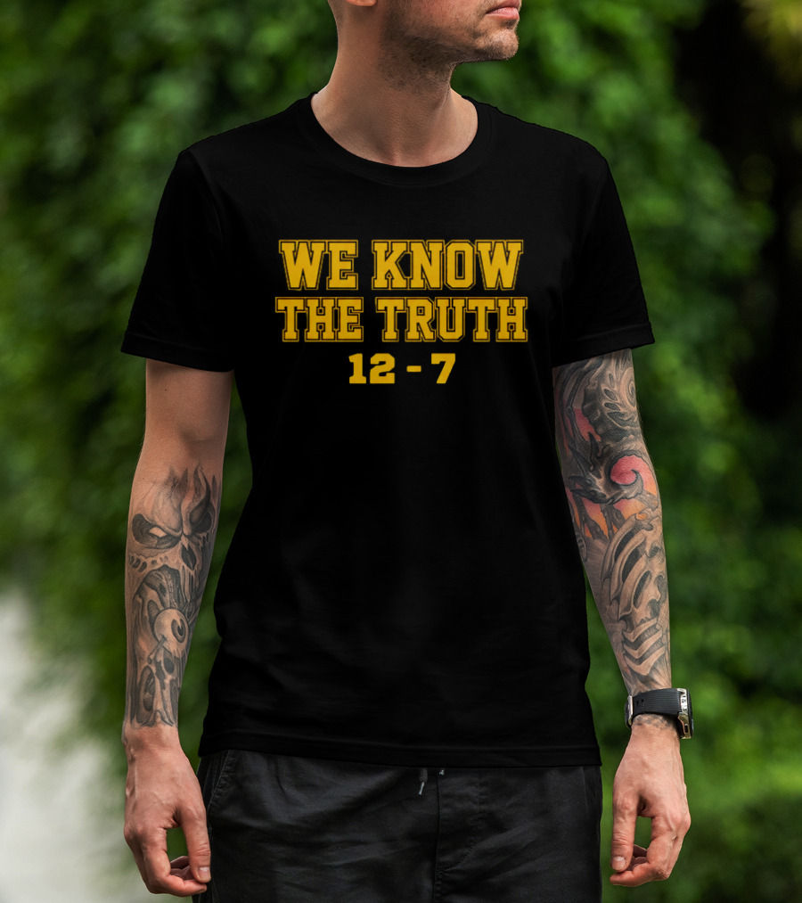 We Know The Truth 12 7 Bold Yellow Sports T-Shirt