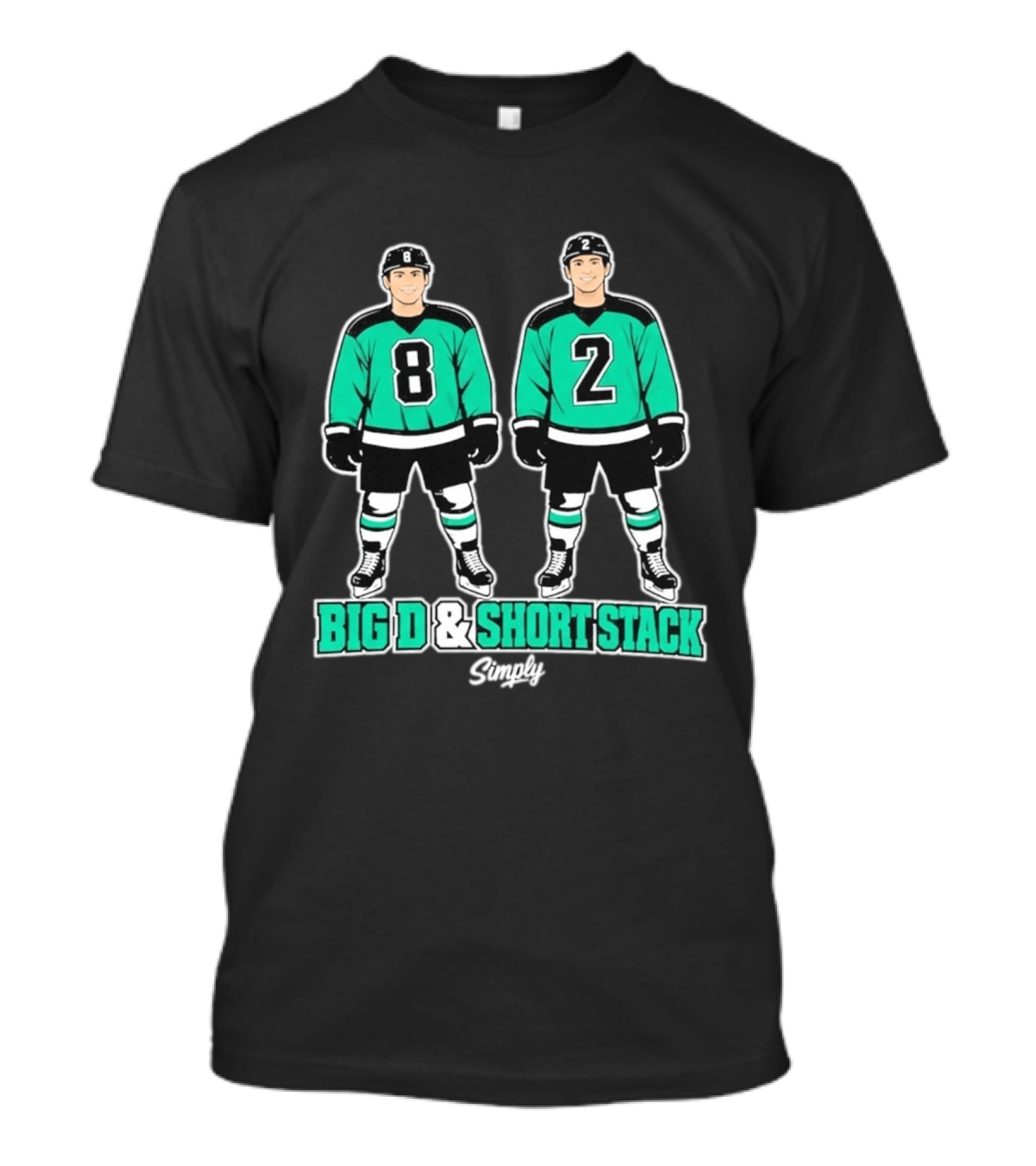 Bryan Woo Big D And Short Stack Hockey Players Number 8 And 2 Simply T-Shirt