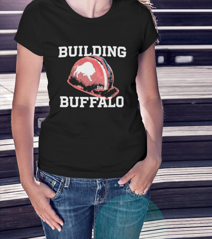 Building Buffalo Bills Hard Hat T-Shirt