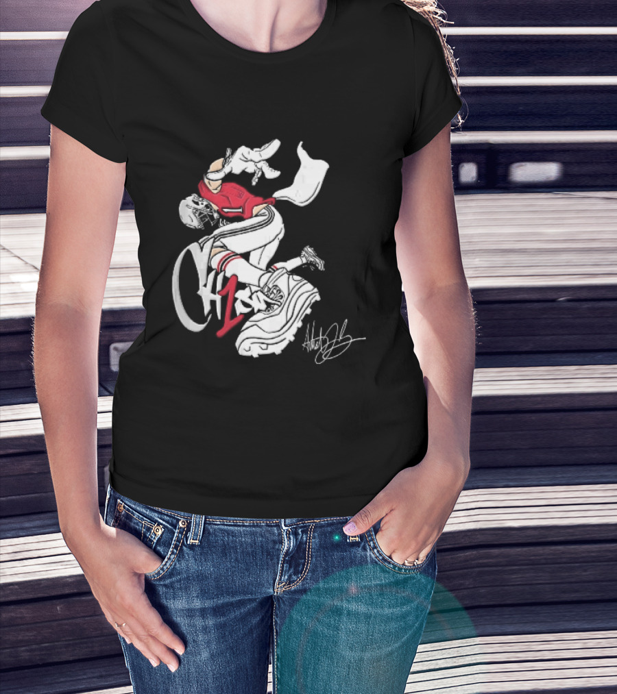 C1n Cam Newton New England Patriots Fisheye Cleat Cartoon Line T-Shirt