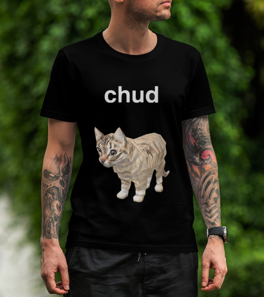 Chud Cat Meme Funny Internet Culture T-Shirt