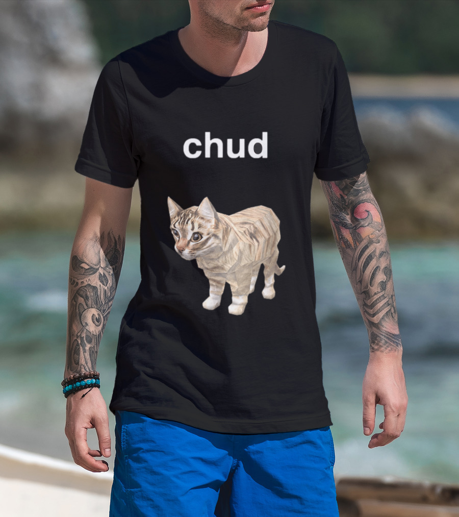 Chud Cat Meme Funny Internet Culture T-Shirt