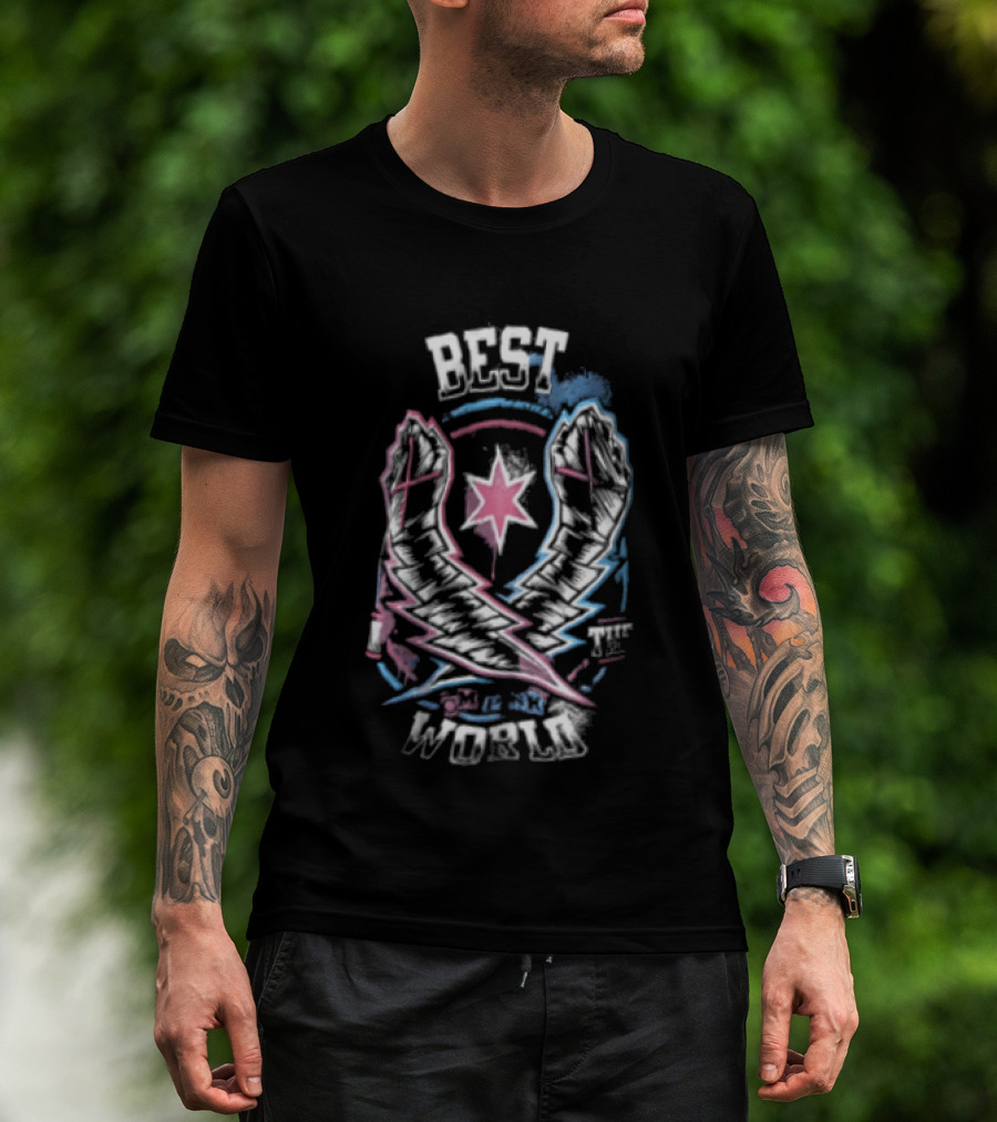 CM Punk Best In The World WWE Lightning Fist Star T-Shirt