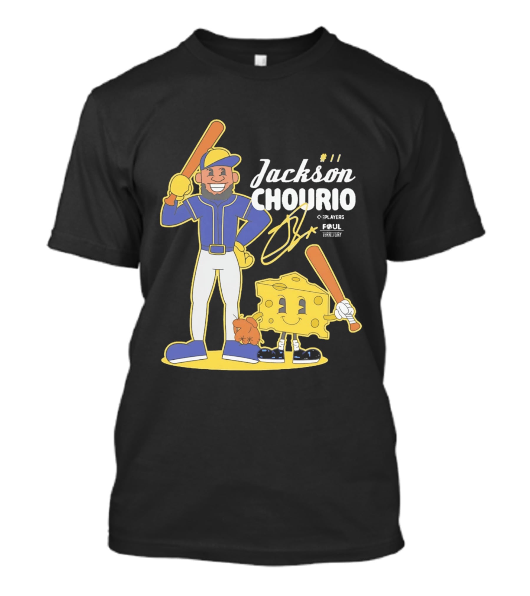 Jackson Chourio Milwaukee Brewers Player Cartoon Cheese T-Shirt