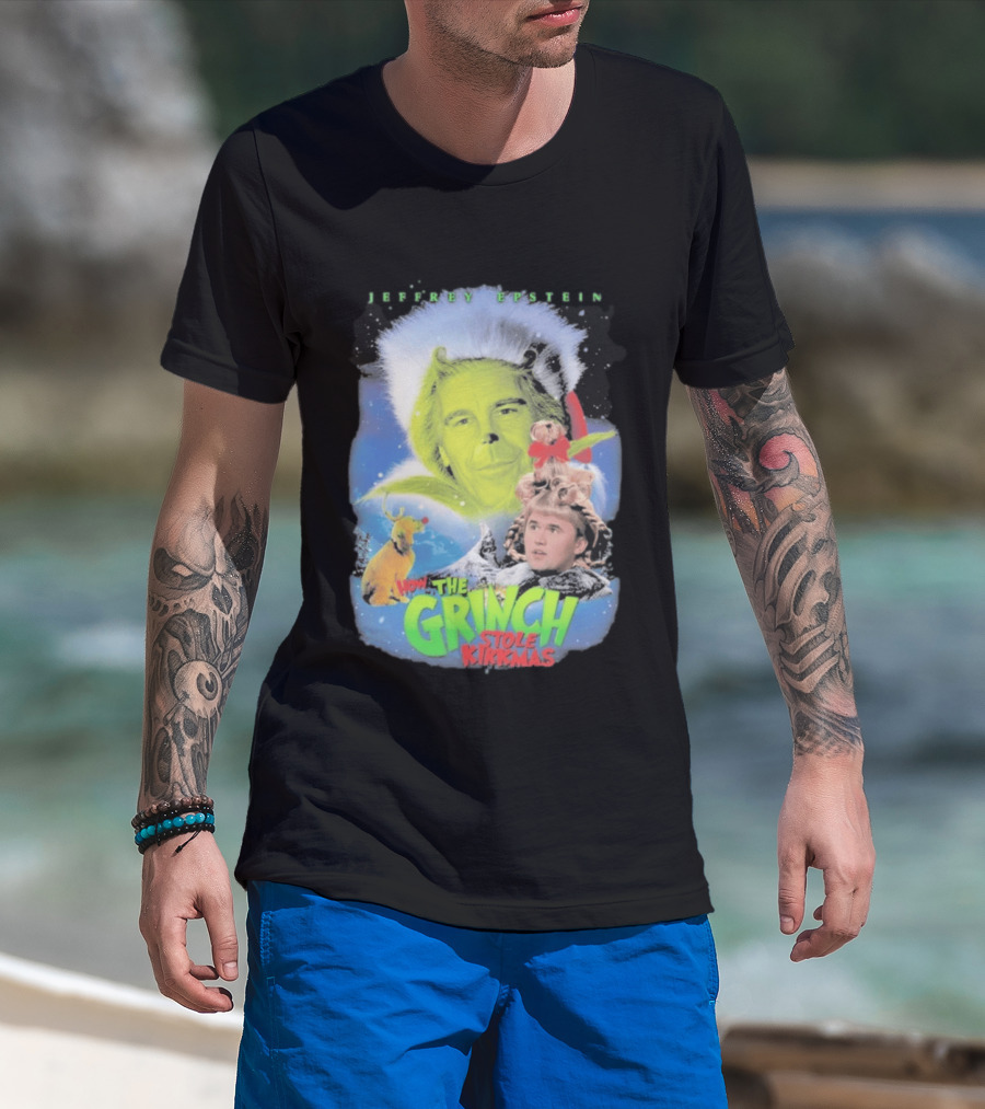 How The Grinch Stole Kirkmas Jeffrey Epstein T-Shirt
