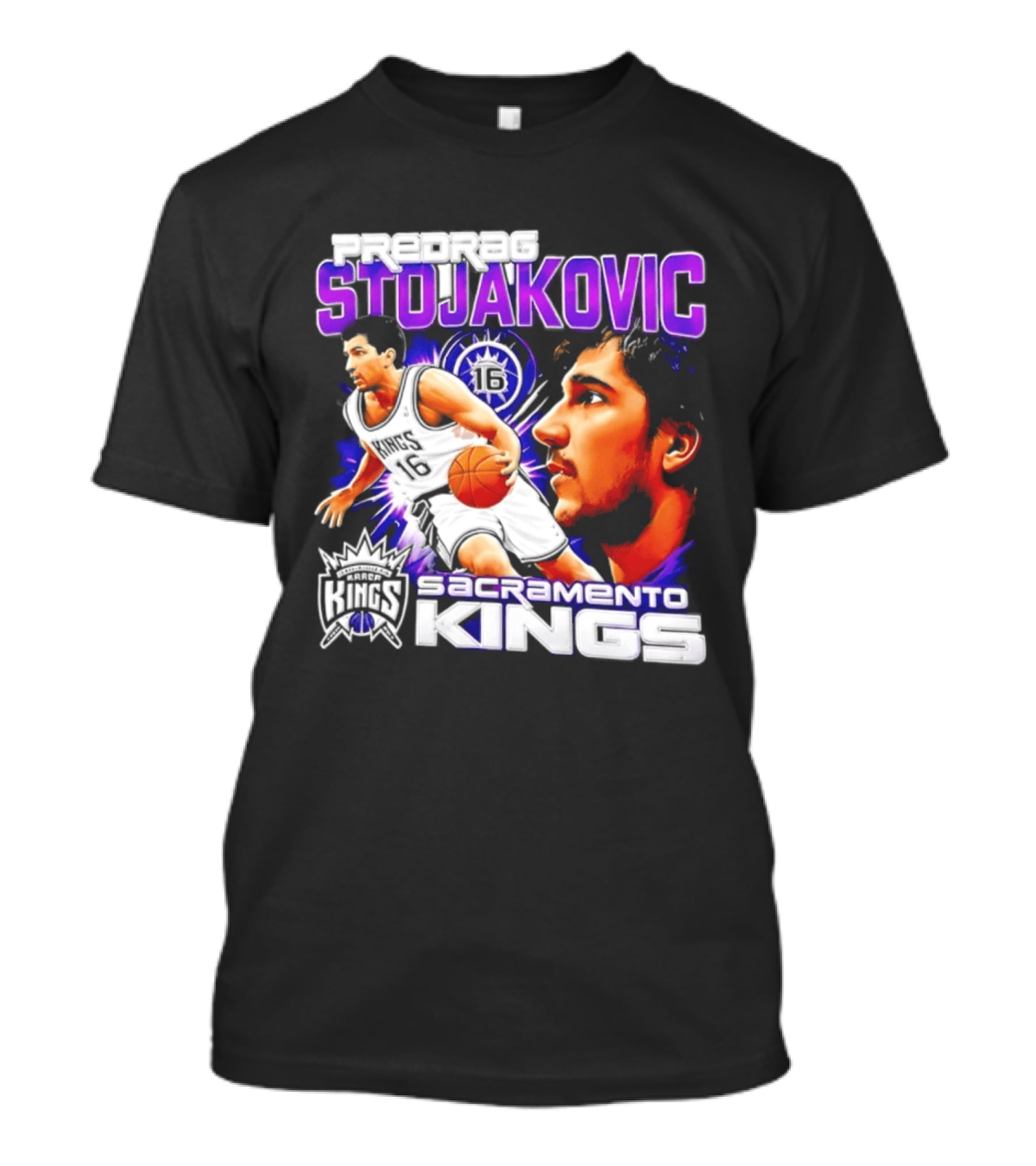 Stojakovic Sacramento Kings Basketball Legend Player NBA T-Shirt