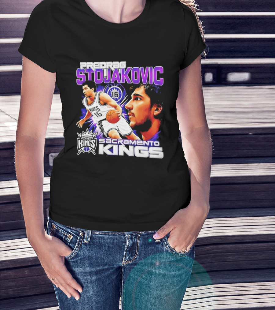 Stojakovic Sacramento Kings Basketball Legend Player NBA T-Shirt