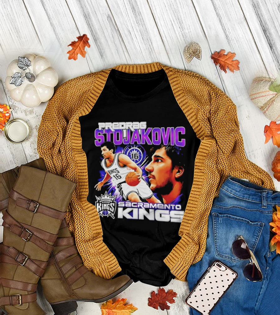 Stojakovic Sacramento Kings Basketball Legend Player NBA T-Shirt