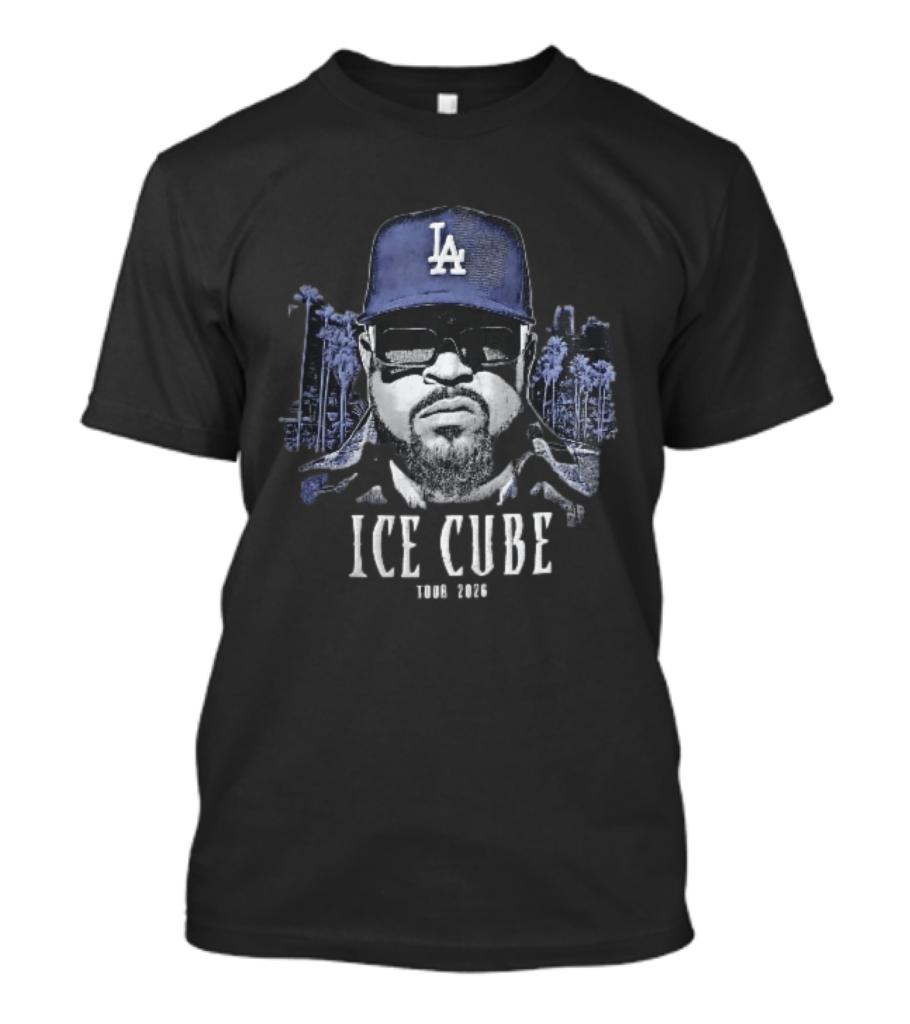 Ice Cube Los Angeles Dodgers MLB Tour 2026 Palm Trees Sunglasses Cap T-Shirt