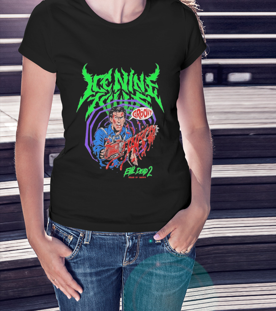 Ice Nine Kills Groovy Evil Dead 2 Blood Guts 2026 T-Shirt