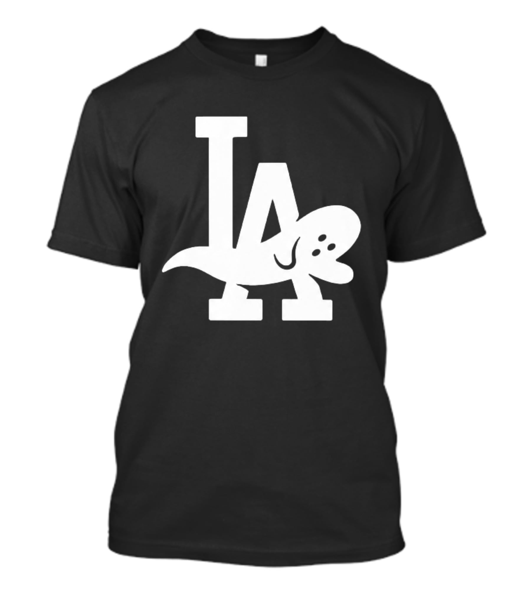 Los Angeles Dodgers LA Ghost Logo Halloween T-Shirt