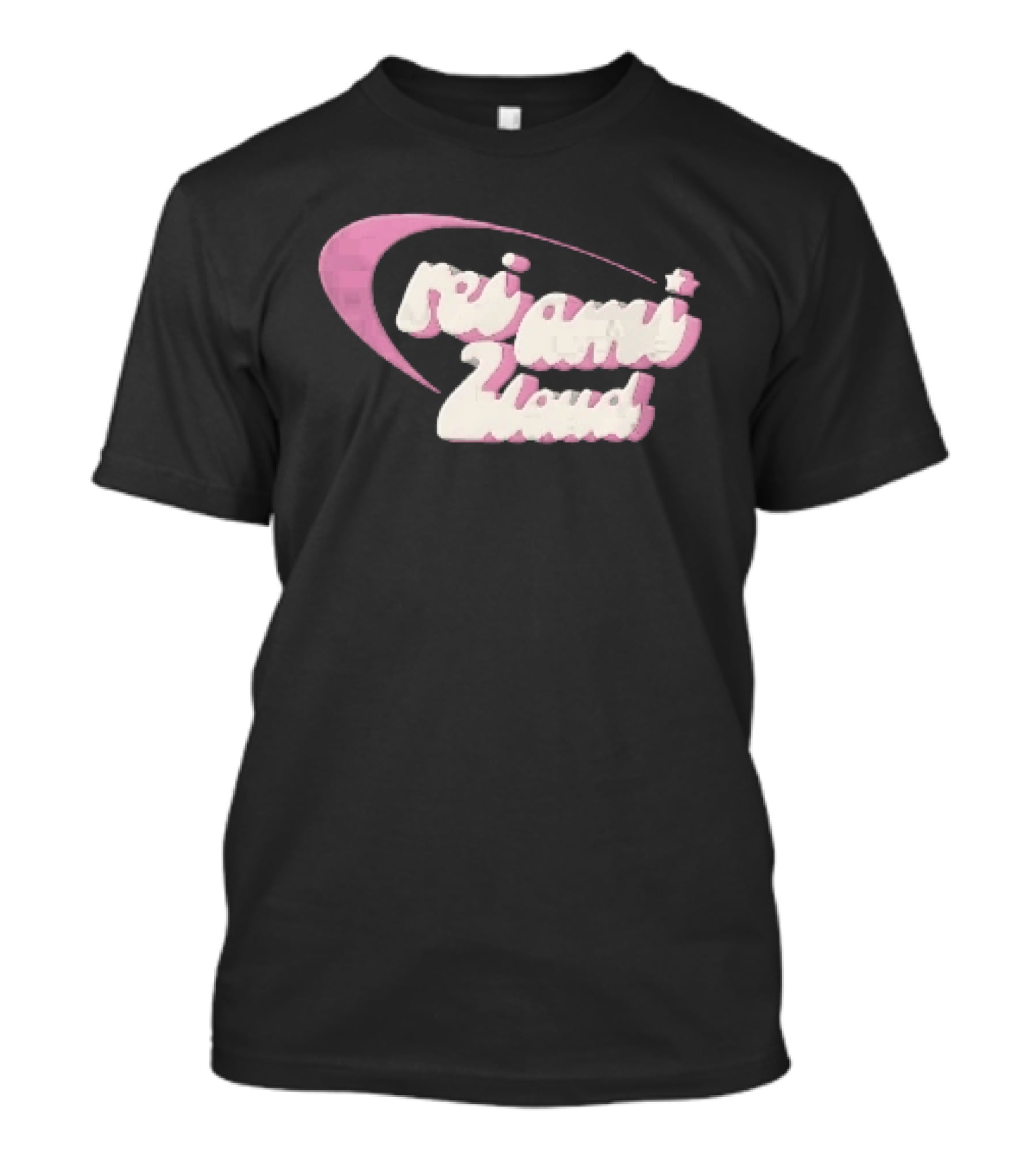 Rei Ami To Loud Pink Orbit Ring Star 3D Logo Playful T-Shirt