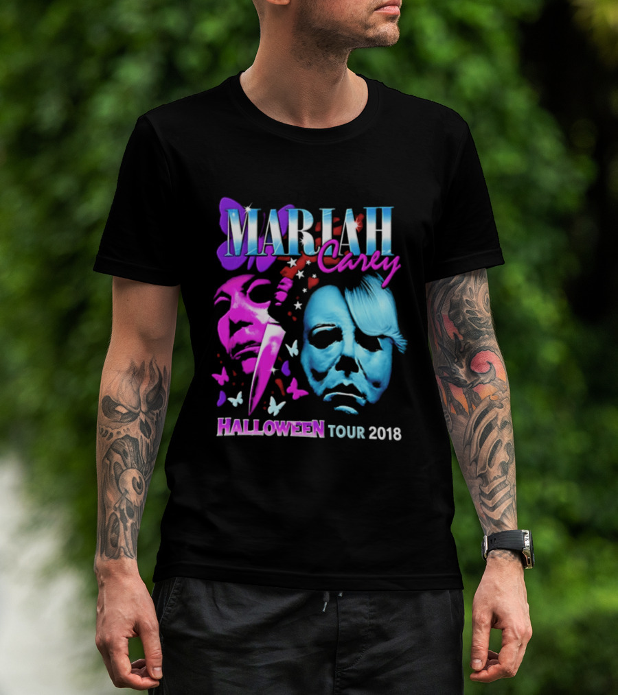 Mariah Carey Halloween Tour 2018 Pop Music Butterfly Mask Knife T-Shirt