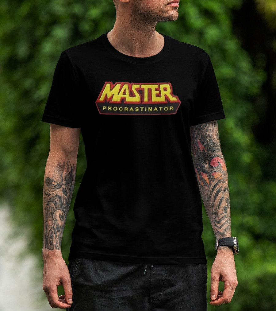 Master Procrastinator Red Yellow Retro Comic T-Shirt