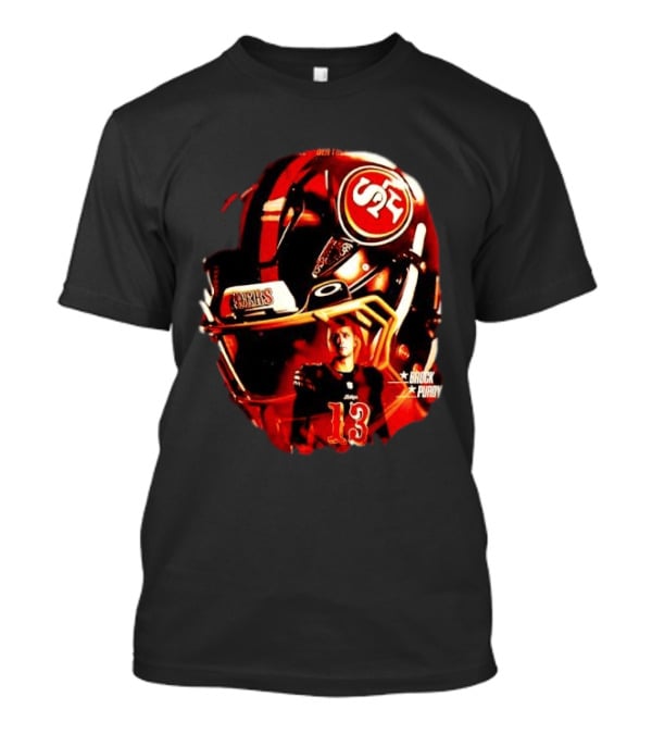 San Francisco 49ers Brock Purdy 13 Football Helmet NFL Night T-Shirt