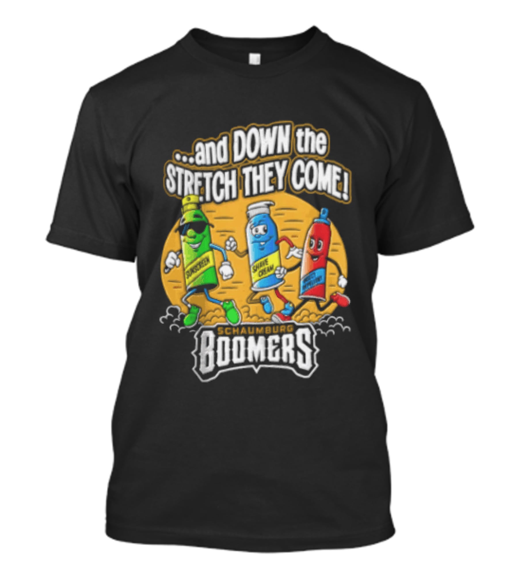 Schaumburg Boomers Racing Condiments Down The Stretch They Come T-Shirt