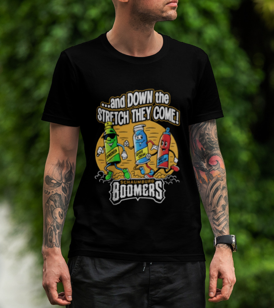 Schaumburg Boomers Racing Condiments Down The Stretch They Come T-Shirt
