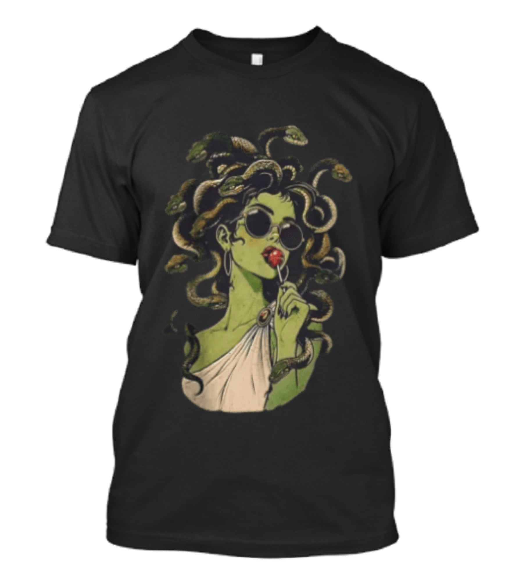 Vintage Medusa With Sunglasses And Lollipop T-Shirt