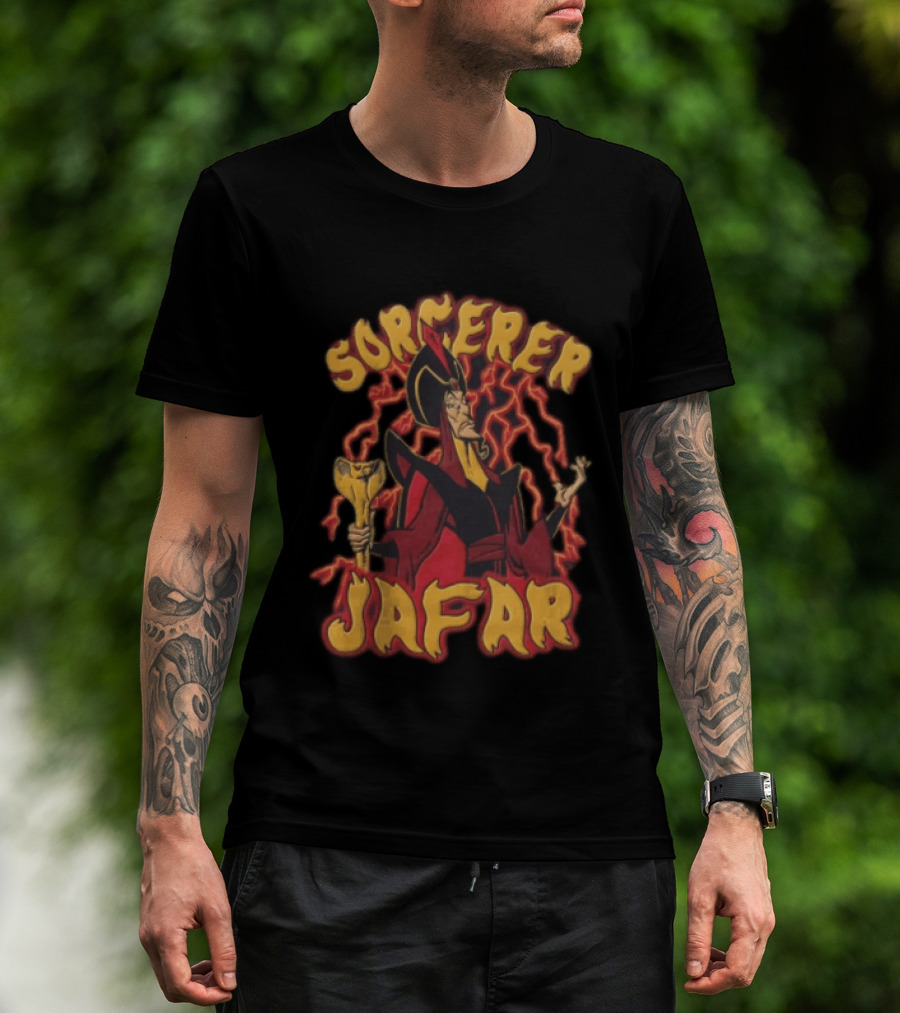 Sorcerer Jafar Aladdin Villain Magic Staff Power T-Shirt