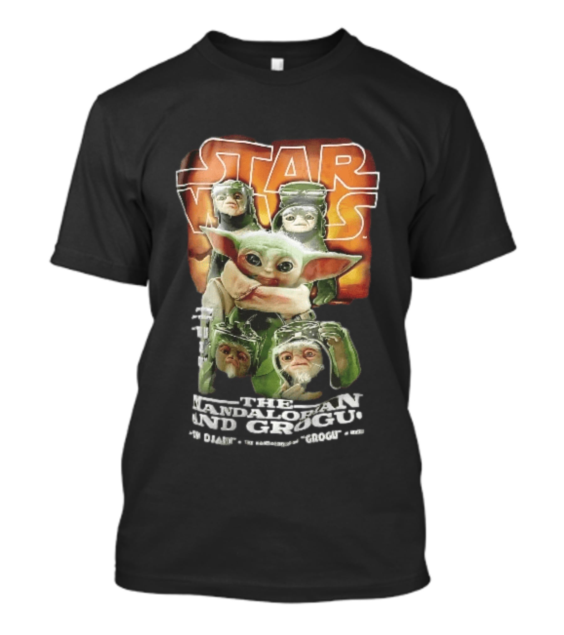 Star Wars The Mandalorian Grogu Din Djarin Anzellan Droidsmiths Collage This Is Way T-Shirt