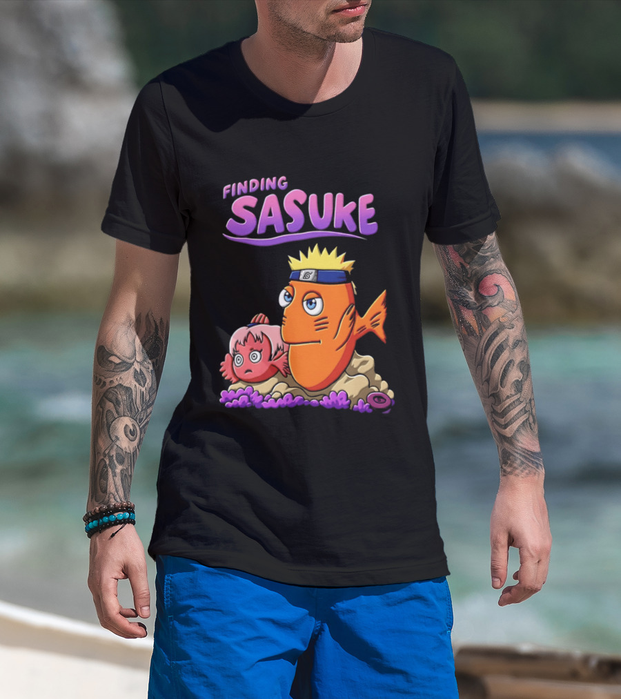 Finding Sasuke Naruto Uzumaki Sakura Haruno Anime Series T-Shirt