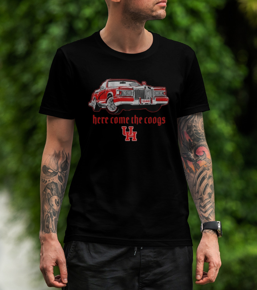 Here Come The Coogs Houston Cougars Football UH Classic Car T-Shirt