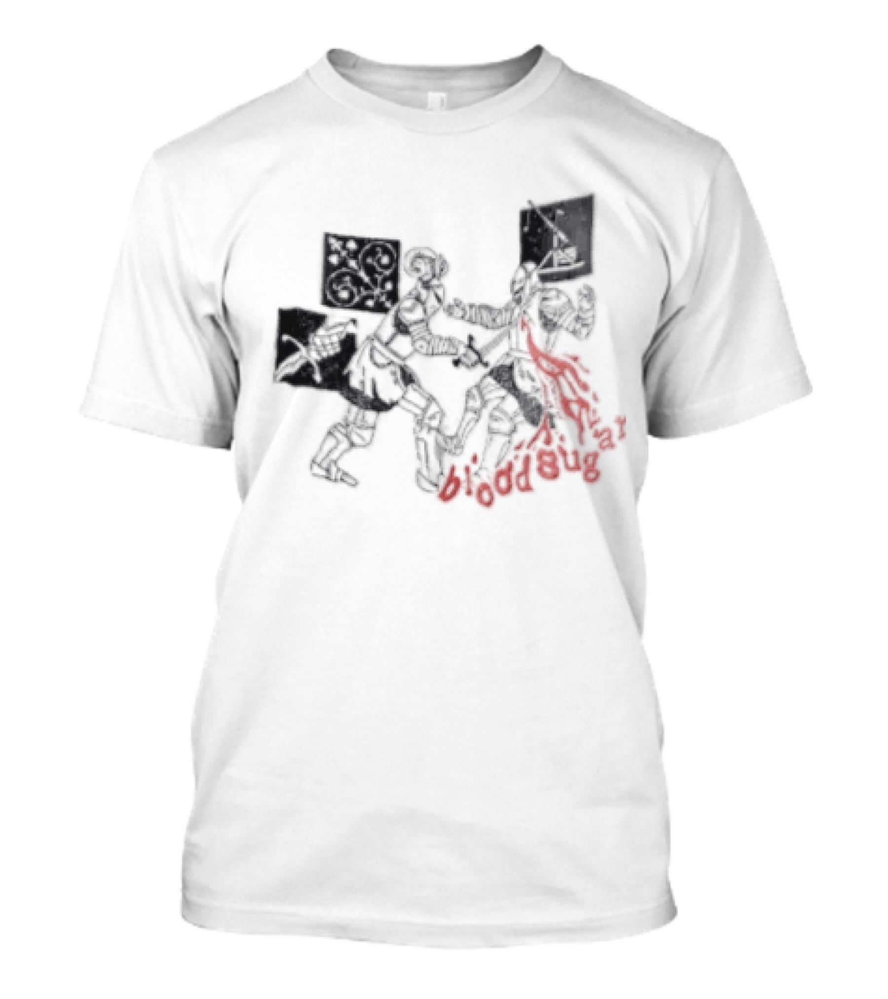Blood Sugar Knights Duel Medieval Combat Flames T-Shirt