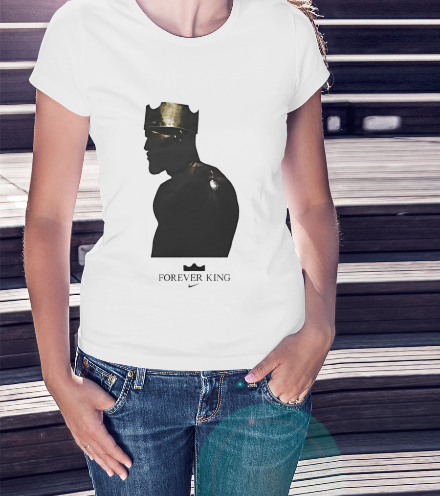 LeBron James Forever King Gold Crown Silhouette Nike T-Shirt