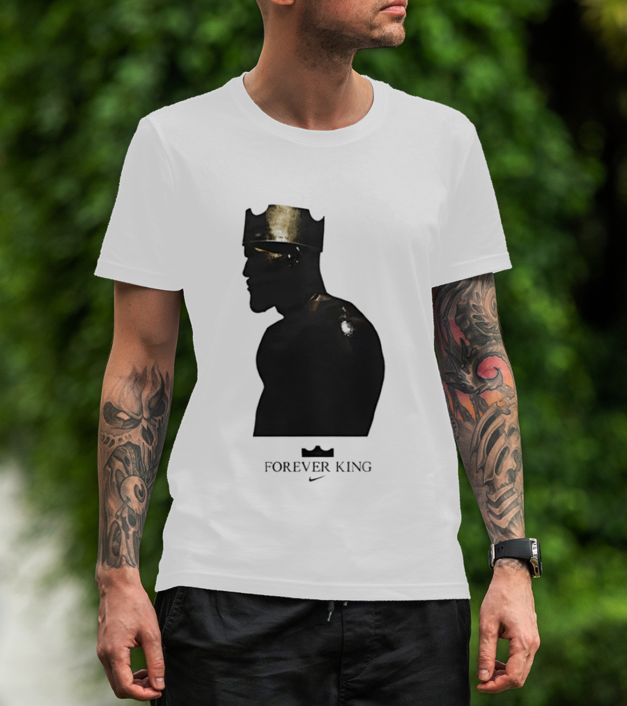 LeBron James Forever King Gold Crown Silhouette Nike T-Shirt